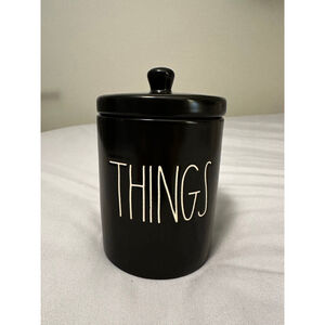 Rae Dunn Storage Jar One Size Black White
